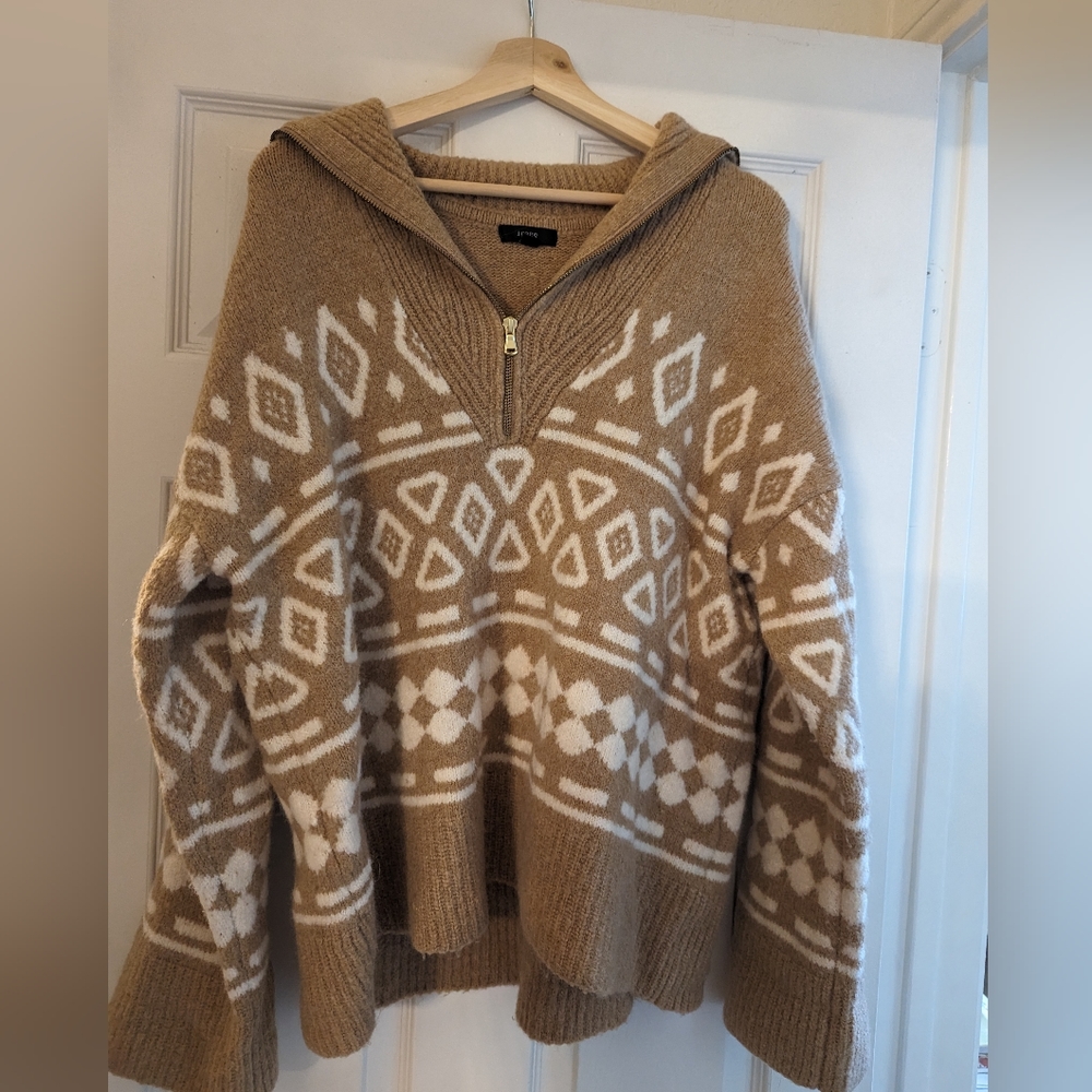 J. Crew Boho Camel 1/4 Zip